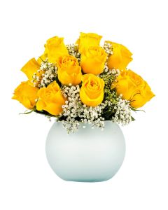 18 Yellow Rose in Opal