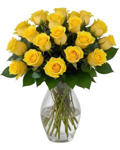 18 Yellow Roses